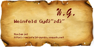 Weinfeld Győző névjegykártya